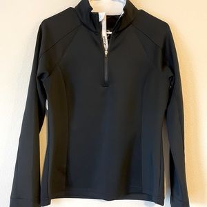 Women's Black Half-Zip Performance Pullover